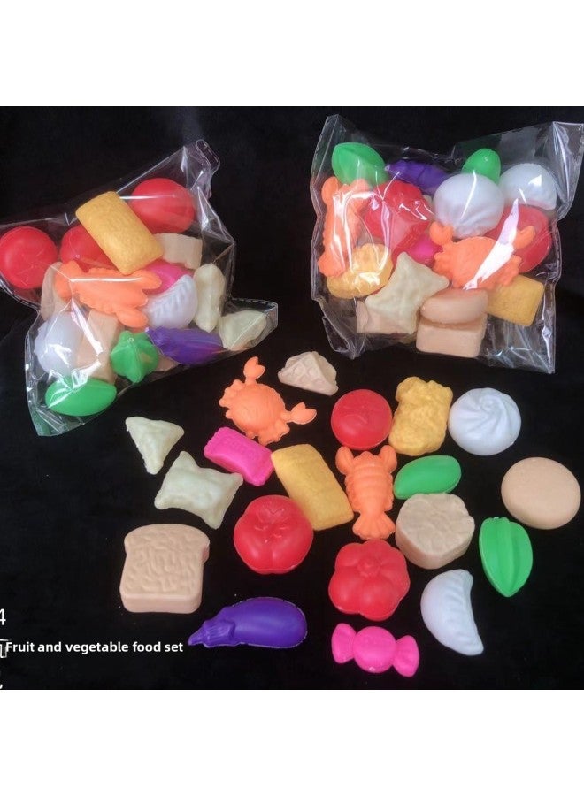 Toy Accessories Children's Playhouse Ornaments Fruits And Vegetables Food Simulation Toys Mini-Specifications:Mini Bottle-blown Foods 16 Styles/pack