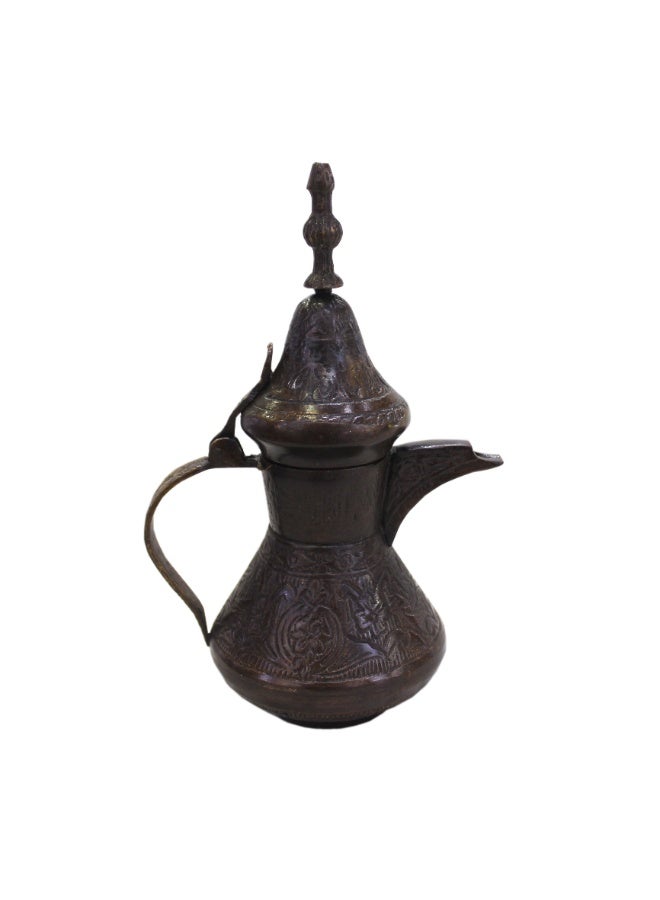 إبريق قهوة/دلة عربي عتيق الطراز، مصنوع من النحاس المنحوت بدقة | DLHH4C - Image 1