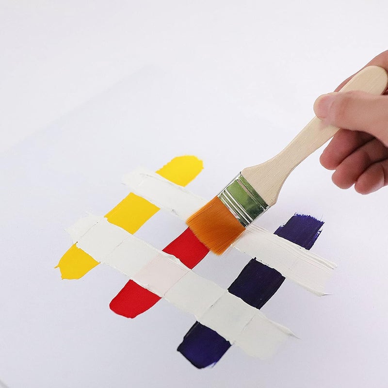 Professional Paint Brushes Set - Small & Big Wooden Art Brushes Sizes 2,4,6,8 - Different Sizes for Arts & Crafts - Set of 4 Paint Brushes - Image 2
