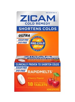 ZICAM Cold Remedy Zinc Rapidmelts, Cherry Flavor, 18 Count (Pack of 1)  - Image 3