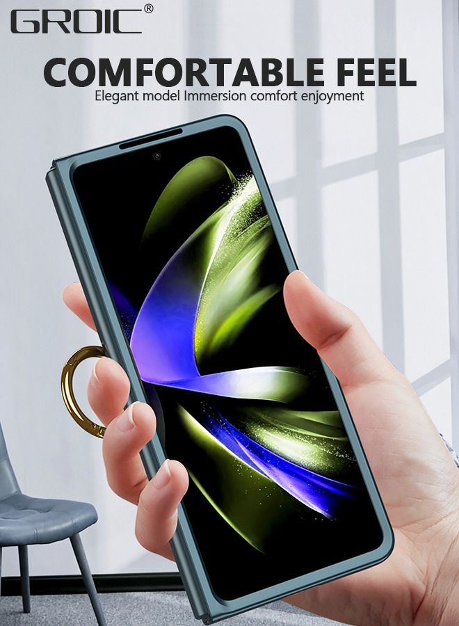 GROIC Samsung Galaxy Z Fold 5 5G Blue Case, Ultra Thin Z Fold 5 Case with Ring, All Inclusive Protective Case with Build in Screen Protector, Shockproof Case  - Image 5