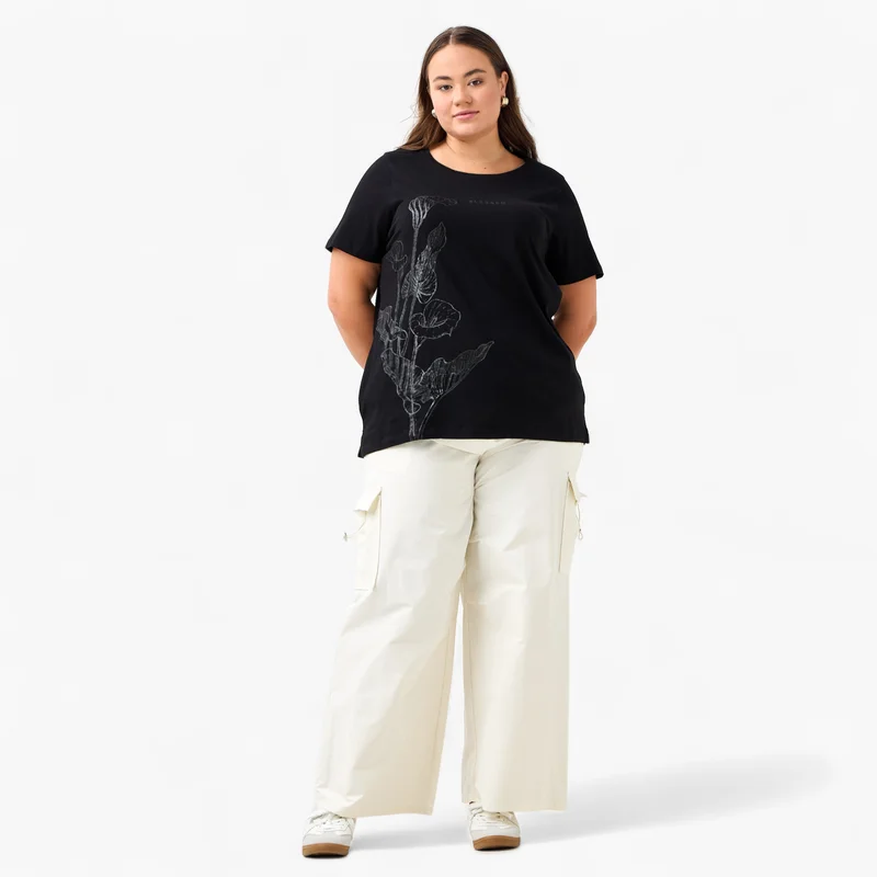  أولا بوبكن Plus Size Ulla Popken Printed T-shirt