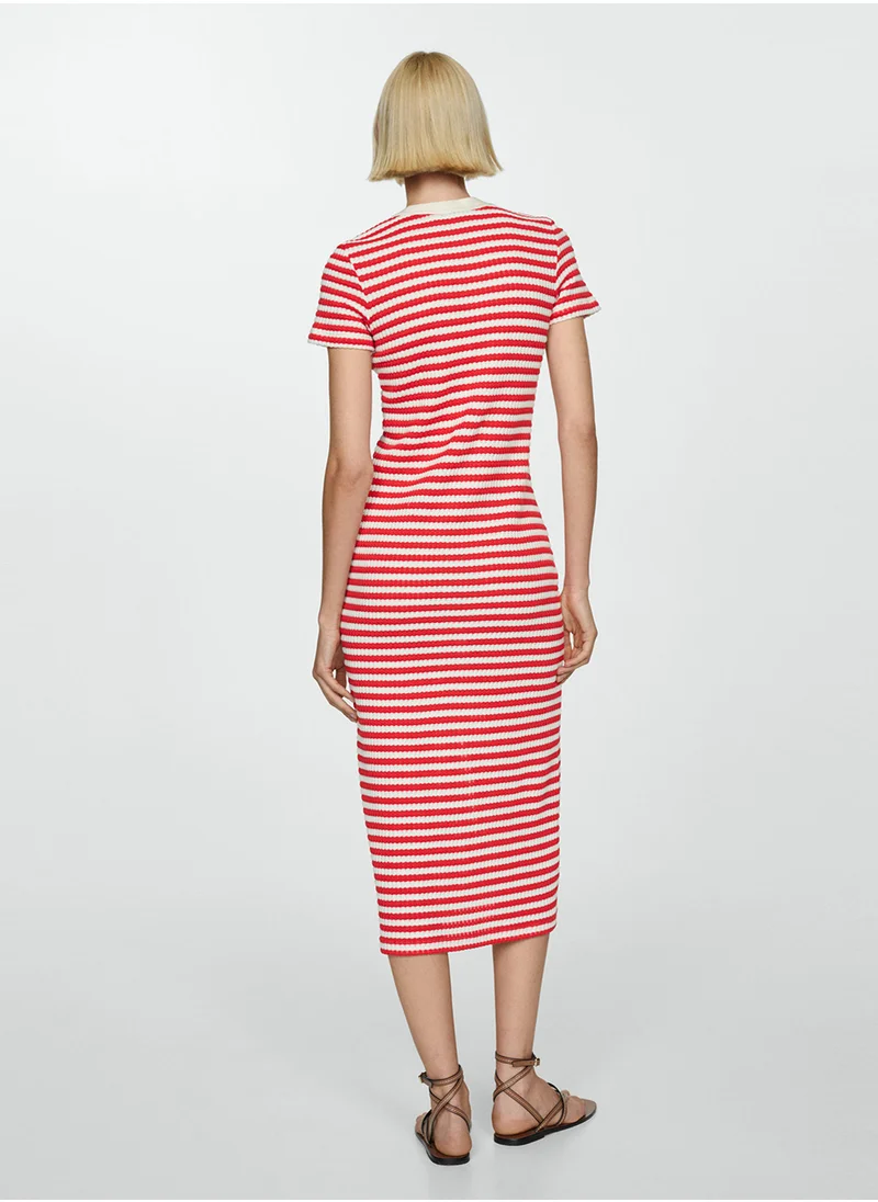 MANGO Essential Button Crochet Dress