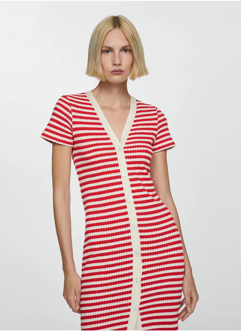 MANGO Essential Button Crochet Dress