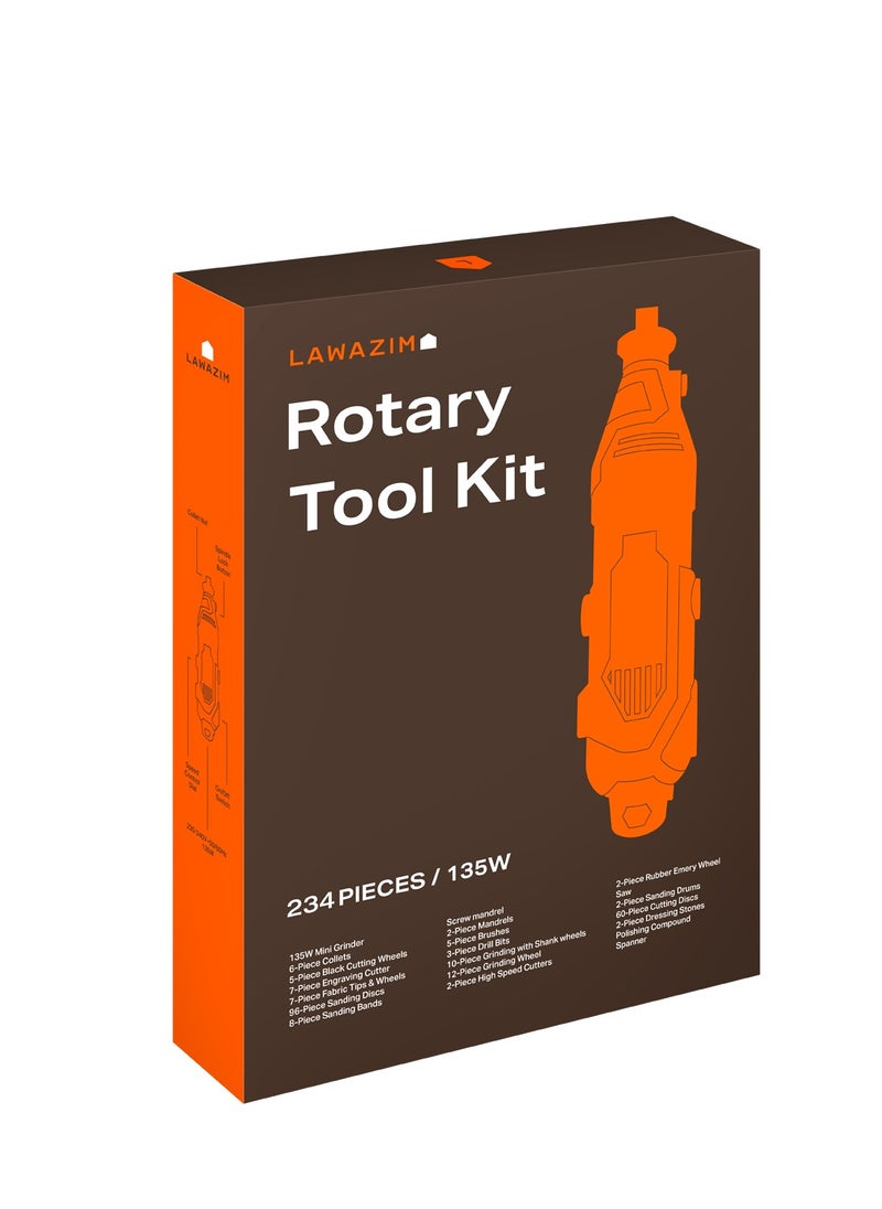 234-Piece Rotary Tool Kit With Case