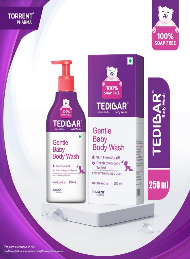 Tedibar Rich Moisturising Baby Body Wash 250ml with Skin Friendly PH | 100% Soap & Alkali Free | Prevents Dryness & Rahses | Dermatologically Test - Image 2