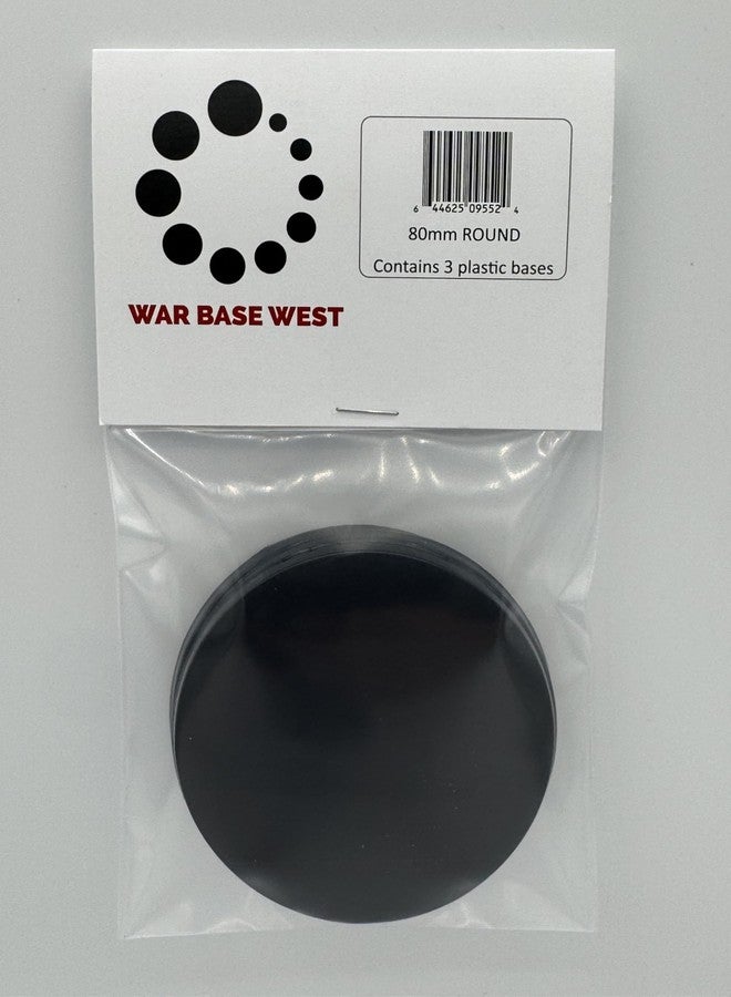 War Base West Lot of 3 80mm Round Bases for Warhammer 40k & AoS GW Leviathan & Kavalos - Image 1