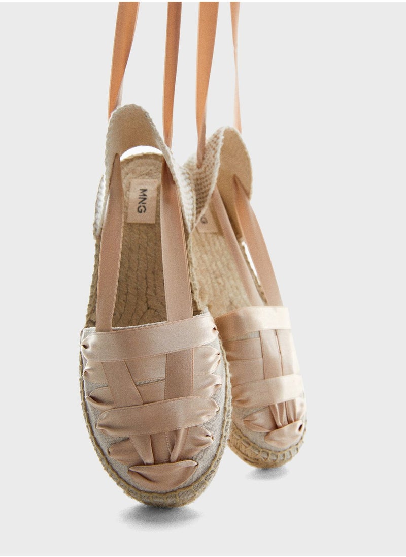 MANGO - Kids Tie Detail Espadrilles - Image 1