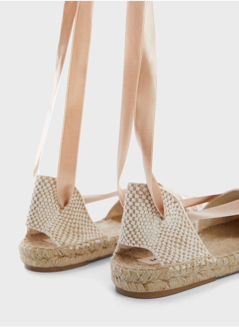 MANGO - Kids Tie Detail Espadrilles - Image 1