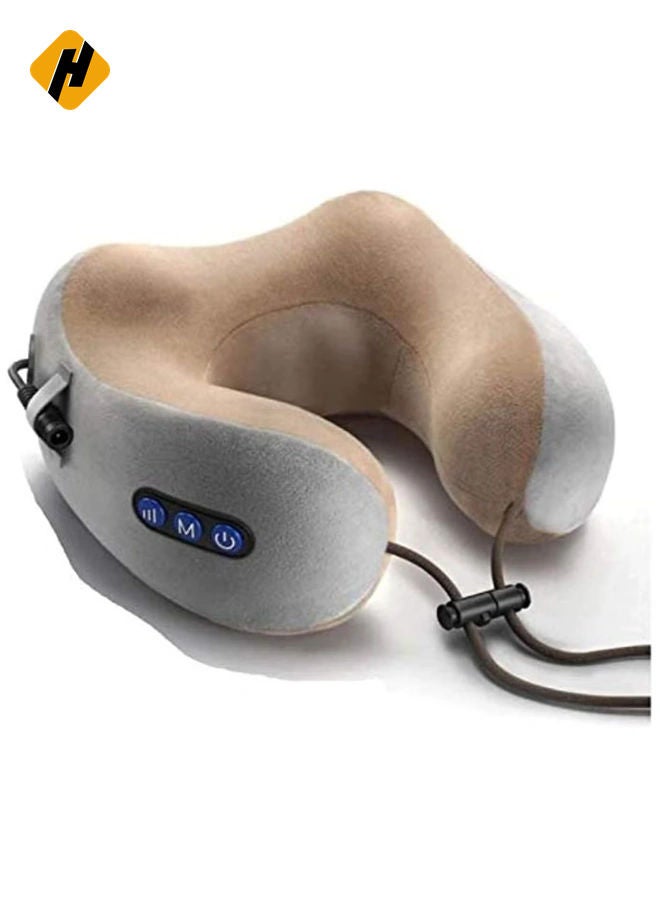 HuHa Rechargeable U Shaped Cervical Massage Pillow Neck Massager Vibration Pillow, Multifunctional Shoulder and Electric for Relax Muscles Fatigue - Image 1