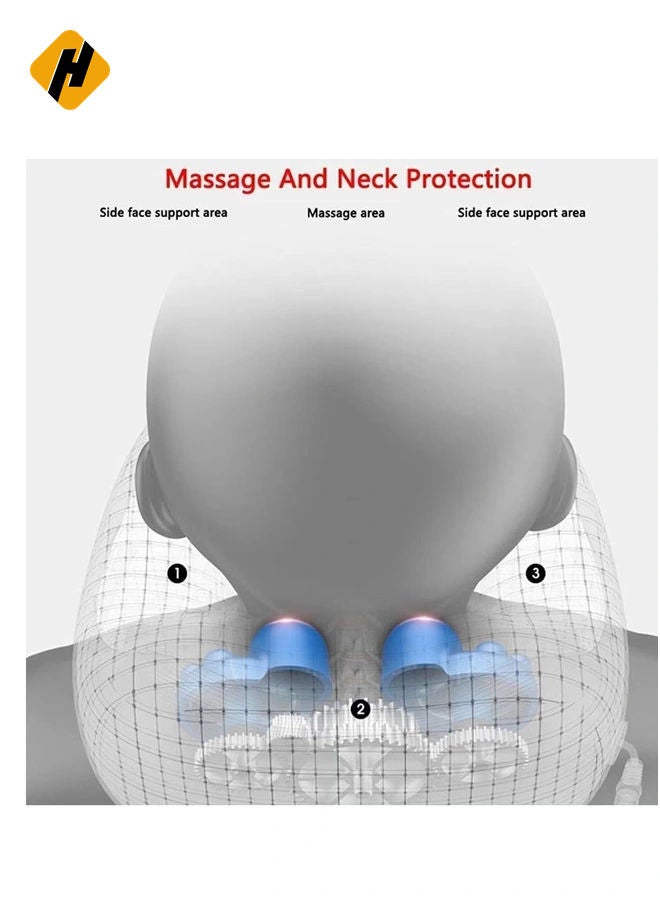 HuHa Rechargeable U Shaped Cervical Massage Pillow Neck Massager Vibration Pillow, Multifunctional Shoulder and Electric for Relax Muscles Fatigue - Image 4