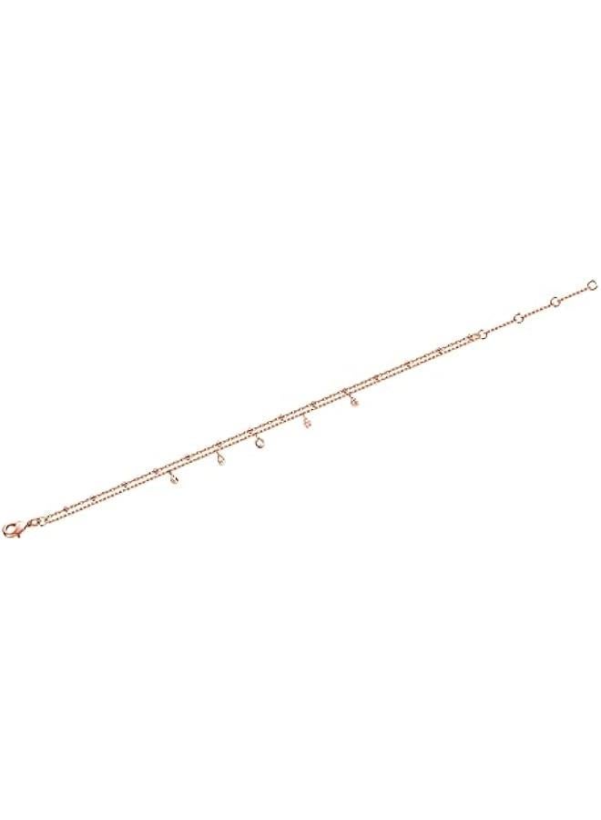 PAVOI 14K Gold Plated Beaded Cuban Cubic Zirconia Simulated Diamond Station Infinity Chain Bracelets for Women | Adjustable Chain Bracelet - Image 3