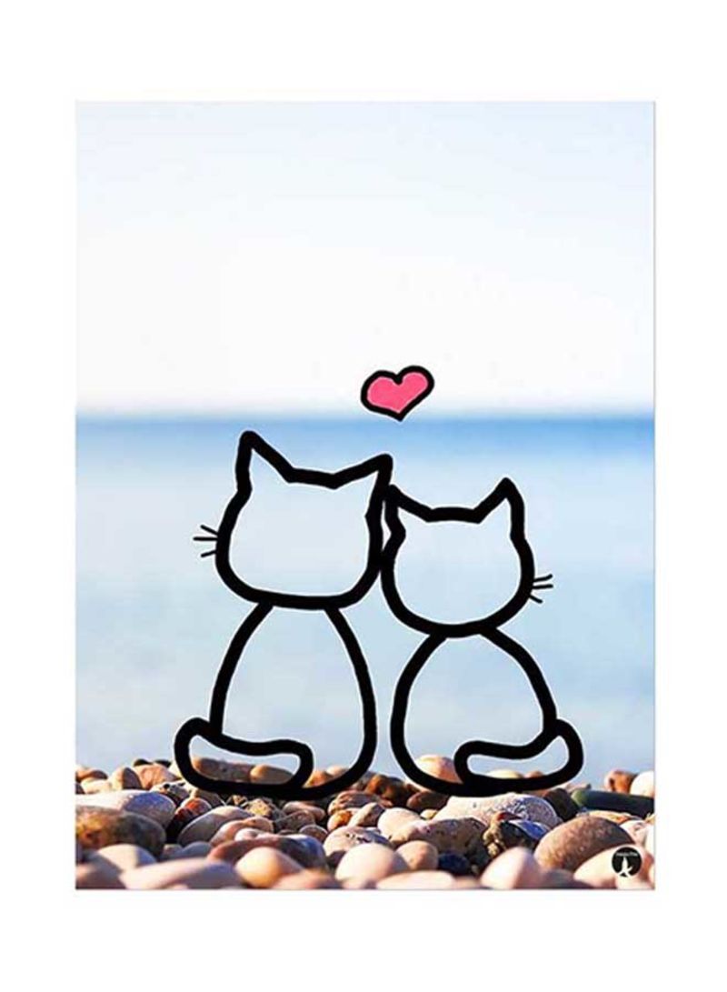 RKN Cats Metal Plate Poster Multicolour 15x20centimeter