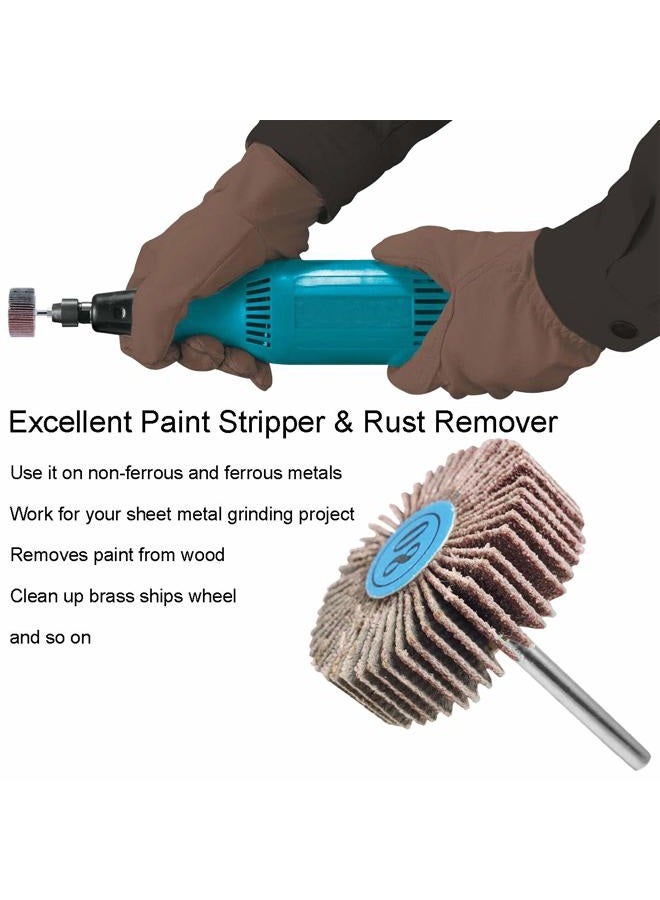 Sackorange 30 PCS Abrasive Flap Wheel Sander,80 Grit 1/8" Shank Diameter Cone Shape Abrasive Sandpaper Flap Sanding Wheel Grinding Head Rotary Tool for Grinding and Polishing - Image 3