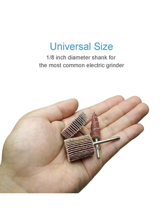 Sackorange 30 PCS Abrasive Flap Wheel Sander,80 Grit 1/8" Shank Diameter Cone Shape Abrasive Sandpaper Flap Sanding Wheel Grinding Head Rotary Tool for Grinding and Polishing - Image 5