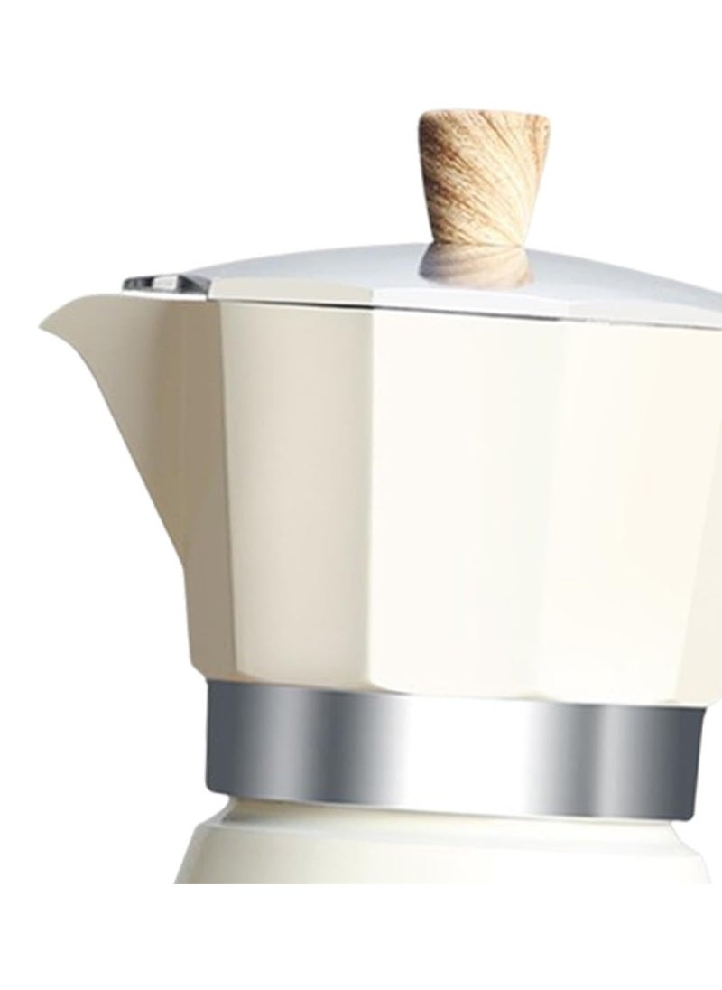 KCDMBUE Stovetop Espresso Maker, Classic Italian Moka Pot, Aluminum Coffee Percolator with Extra Gasket and Filter, 150ml  - Image 4