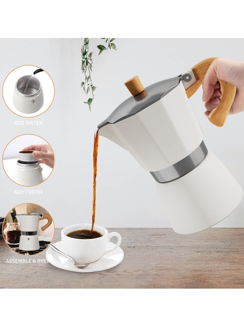 KCDMBUE Stovetop Espresso Maker, Classic Italian Moka Pot, Aluminum Coffee Percolator with Extra Gasket and Filter, 150ml  - Image 5