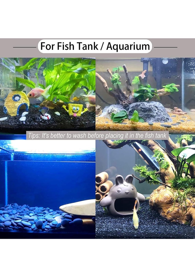 vsell24 3-5cm Large Black Decorative Natural River Pebbles Light Polished Stones For Glassware, Vases, Outdoor Graden, Lawn Aquariums - Image 3