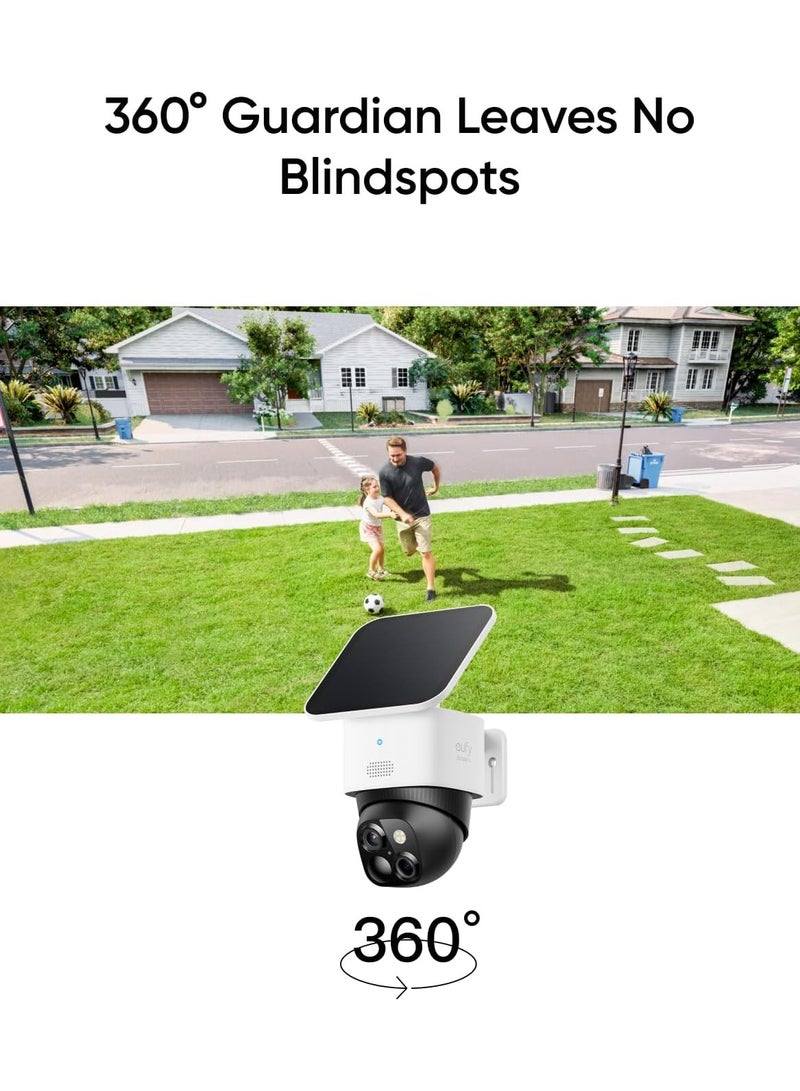 eufy eufy Security SoloCam S340, Solar Security Camera, Wireless Outdoor Camera, 360° Pan & Tilt Surveillance, No Blind Spots, 2.4 GHz Wi-Fi, No Monthly Fee, HomeBase S380 Compatible  - Image 4