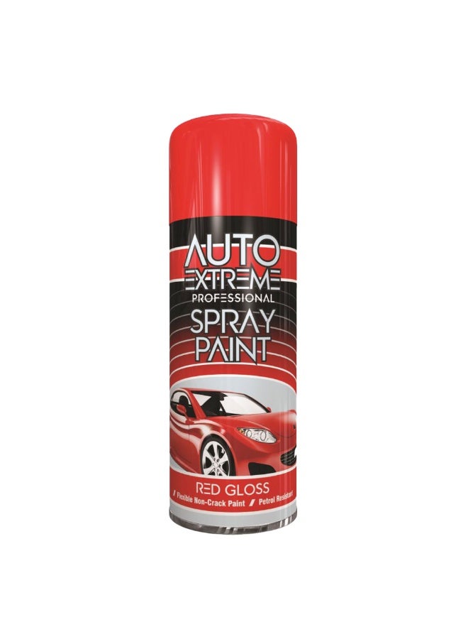 Auto Extreme Professional Red Gloss Spray Paint 400ml - Specially Formulated To Provide A Smooth, High-Gloss Finish With Professional-Quality Results.