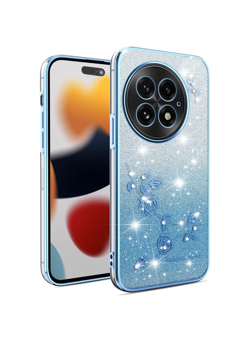 general Protective case compatible with OnePlus 13, shockproof soft TPU case with gold-plated finish, sparkling case