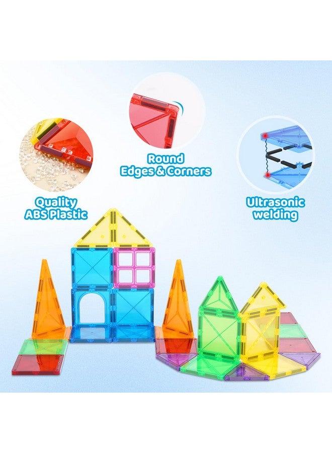 Crenova Magnetic Tiles 40 Pcs Magnetic Blocks 3D Building Blocks Construction Preschool Educational Toys For Kids  - Image 4