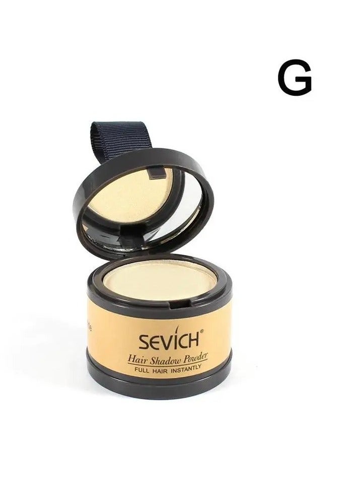 Sevich 1pc Hairline Powder, Waterproof Hair Fiber Instant Hair Shadow, Portable Quick Magical Hair Fluffy Powder, Hair Color Dye Forehead Hair Line Filling Powder for Bald Spot Cover Up, (Pale Gold G) - Image 1
