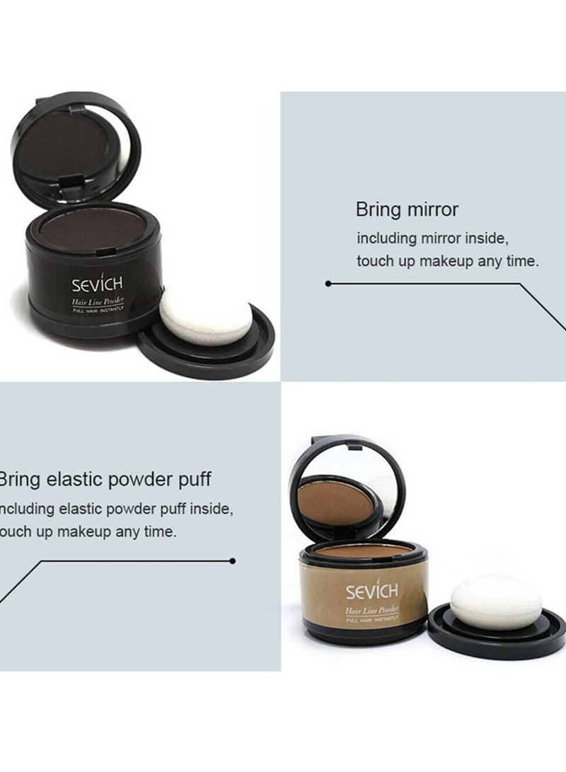 Sevich 1pc Hairline Powder, Waterproof Hair Fiber Instant Hair Shadow, Portable Quick Magical Hair Fluffy Powder, Hair Color Dye Forehead Hair Line Filling Powder for Bald Spot Cover Up, (Pale Gold G) - Image 2