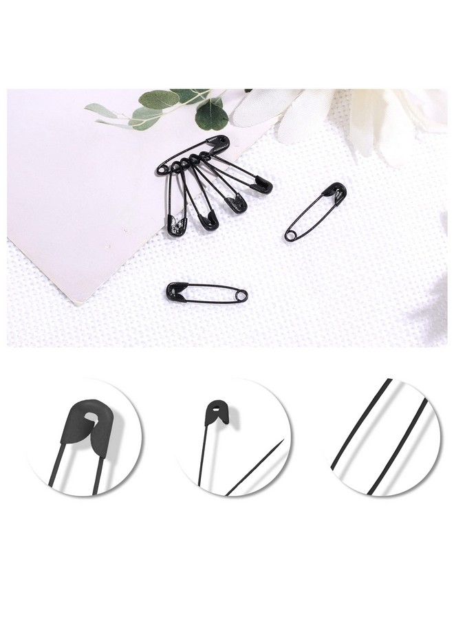 KINBOM 100 Pcs Safety Pins 1.26Inch Long Black Safety Pins Metal Safety Pins Bulk For Art Craft Clothes Sewing Jewelry Making - Image 4