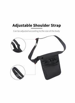 KASTWAVE Durable Multifunctional Nurse Accessories Storage Bag with Adjustable Belt Utility Waist Tool Organizer for Stethoscopes Bandage Scissors and Other Supplies, Black  - Image 4