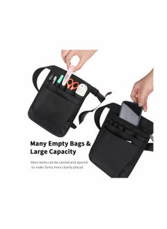 KASTWAVE Durable Multifunctional Nurse Accessories Storage Bag with Adjustable Belt Utility Waist Tool Organizer for Stethoscopes Bandage Scissors and Other Supplies, Black  - Image 2