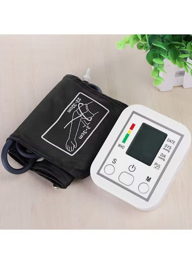 Upper Arm Automatic Blood Pressure Monitor – Digital BP Machine with LCD Display, Accurate Readings, Memory Function, One-Touch Operation, Comfortable Cuff, Portable for Home Use, Ideal for Monitoring Hypertension and Heart Health