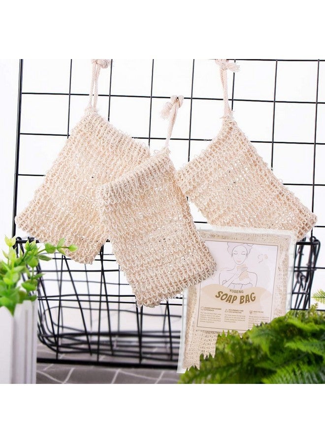 Yoseng 6 Pack Soap Exfoliating Bag Natural Soap Saversoap Savers For Bar Soapnatural Sisal Fiber Soap Bags For Foaming And Drying The Soaporganic Soap Bag For Shower Bath - Image 4