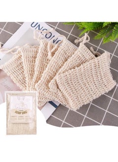 Yoseng 6 Pack Soap Exfoliating Bag Natural Soap Saversoap Savers For Bar Soapnatural Sisal Fiber Soap Bags For Foaming And Drying The Soaporganic Soap Bag For Shower Bath  - Image 3