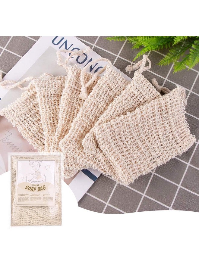 Yoseng 6 Pack Soap Exfoliating Bag Natural Soap Saversoap Savers For Bar Soapnatural Sisal Fiber Soap Bags For Foaming And Drying The Soaporganic Soap Bag For Shower Bath - Image 3
