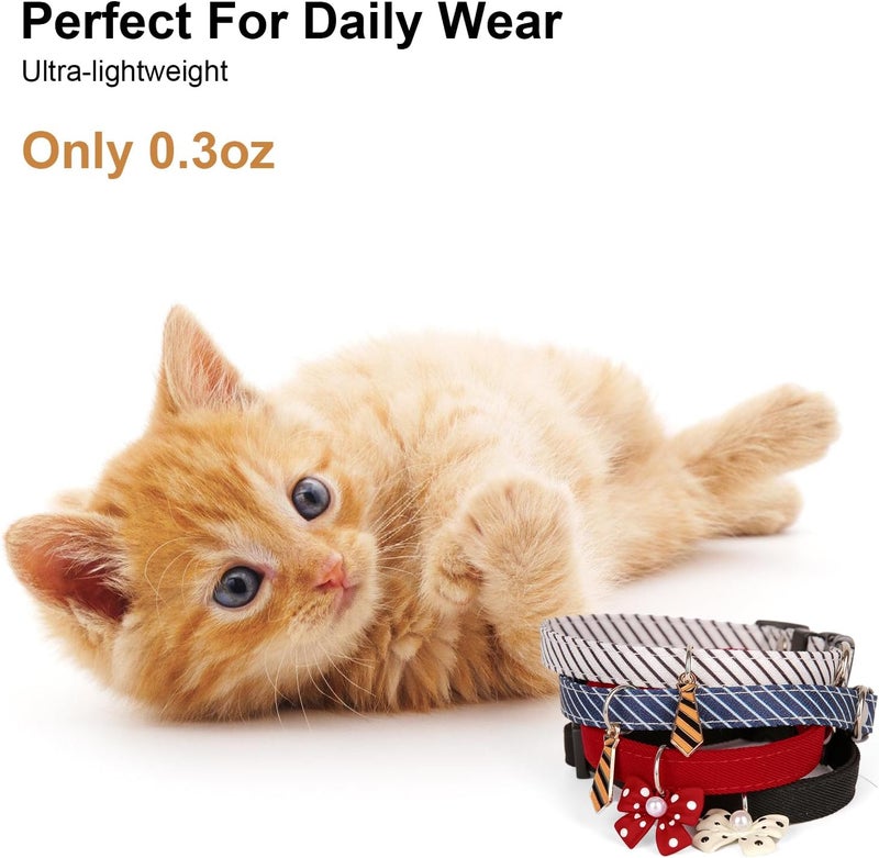 Howwfaly Dog Bow Tie Collar Cat Tie Collar Soft & Comfy Bowtie Dog Collar Detachable and Adjustable Bow Tie Collar Wedding Birthday for Small Pets Cats Dogs Kitten Puppy (Red, M) - Image 5