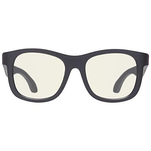 Babiators Kids Blue-Light Blocking Glasses For 6+ Years - Zero Power, Anti Glare | Eye Protection From Laptop/Mobile Screen | 100% UV Protection | Unbreakable Flexible Rubber Frame | Navigator - Black - Image 2