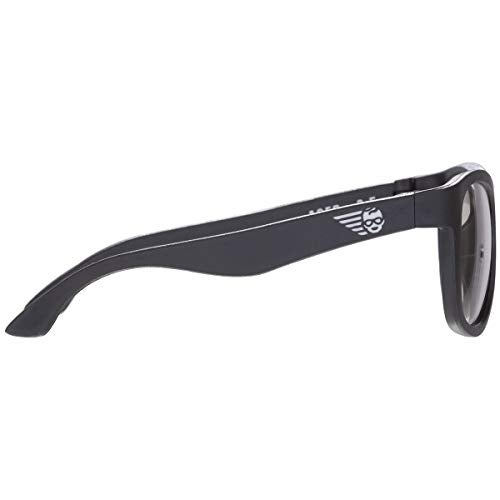 Babiators Kids Blue-Light Blocking Glasses For 6+ Years - Zero Power, Anti Glare | Eye Protection From Laptop/Mobile Screen | 100% UV Protection | Unbreakable Flexible Rubber Frame | Navigator - Black - Image 3