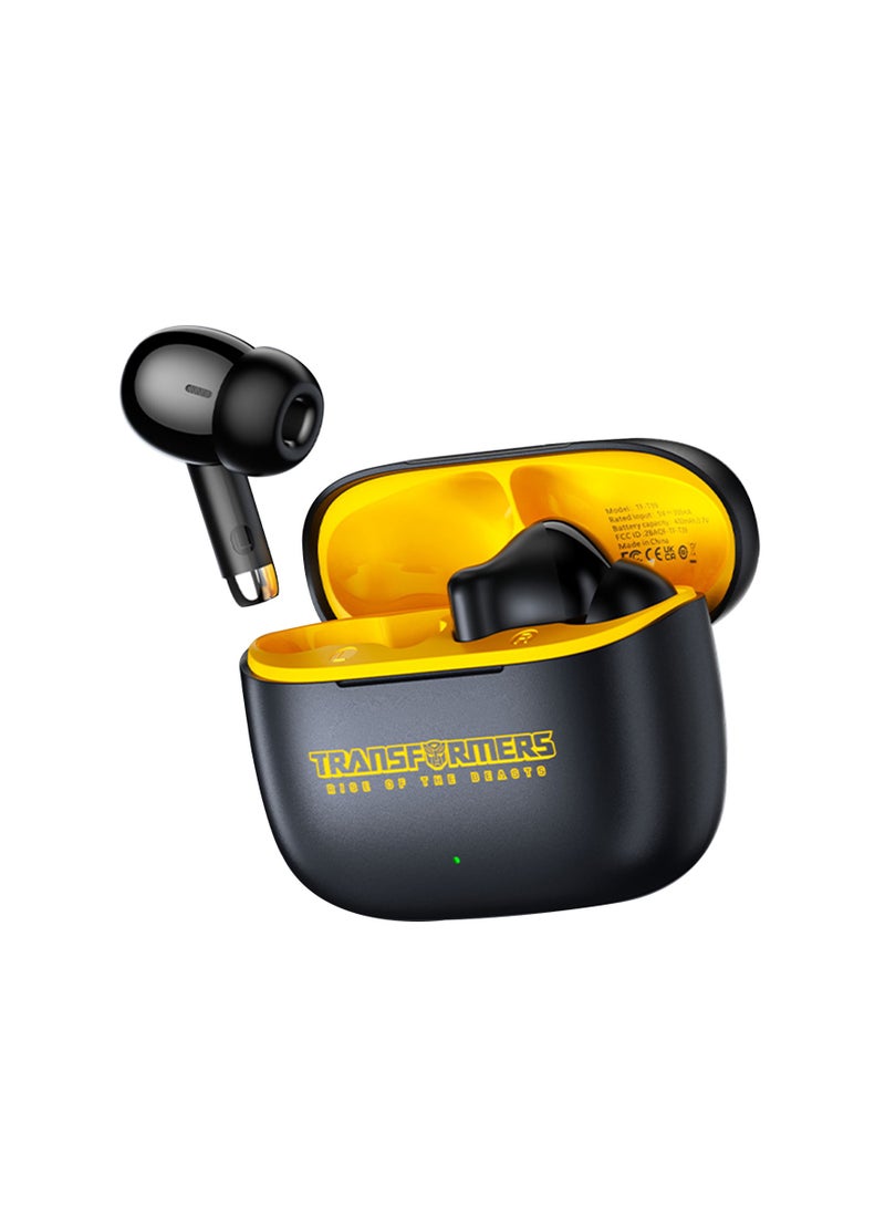 TRANSFORMERS TF-T39 TWS Bluetooth Earbuds, 6 Hours Playtime, Touch Control, IPX6 Waterproof, Built-in Mic – Black - Image 2
