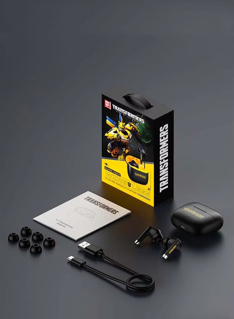 TRANSFORMERS TF-T39 TWS Bluetooth Earbuds, 6 Hours Playtime, Touch Control, IPX6 Waterproof, Built-in Mic – Black - Image 3