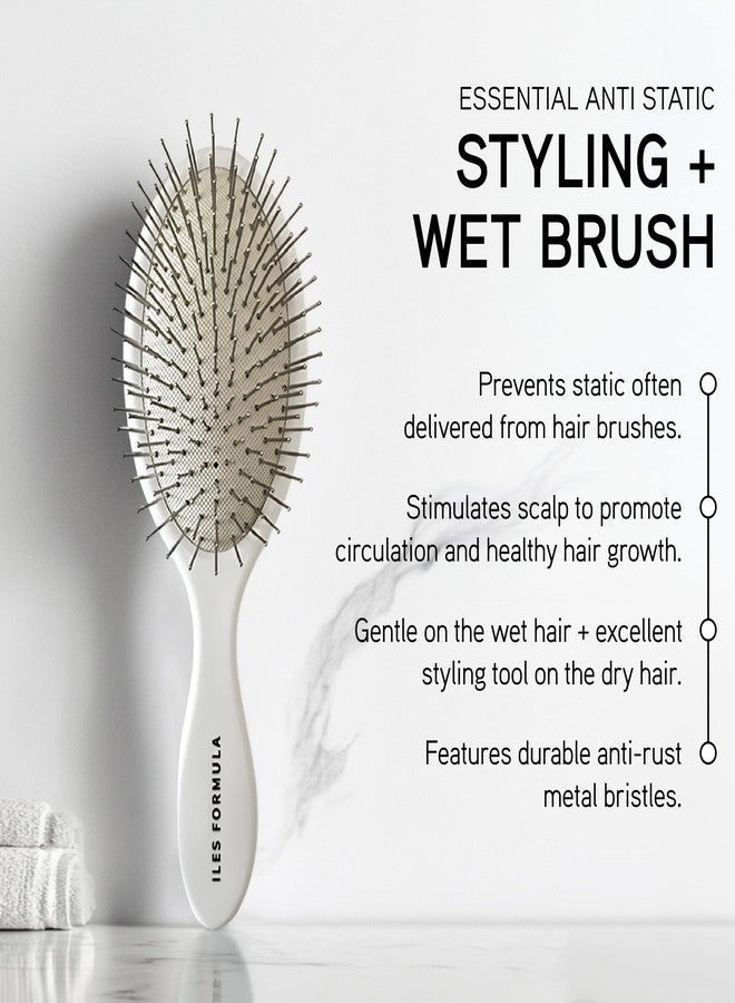 Iles Formula Signature Styling Wet Brush – Detangling Hairbrush for Wet or Dry Hair, Gentle Anti-Static Paddle Brush for Women and Men to Smooth & Reduces Breakage, Designed for All Hair Types - Image 2