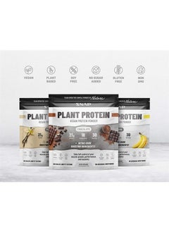 SNAP SUPPLEMENTS Organic Plant Based Vegan Protein Powder Nitric Oxide Boosting Protein Powder, Vanilla Bean, BCAA Amino Acid for Muscle Growth, Performance & Recovery - 30 Servings (Banana)  - Image 3