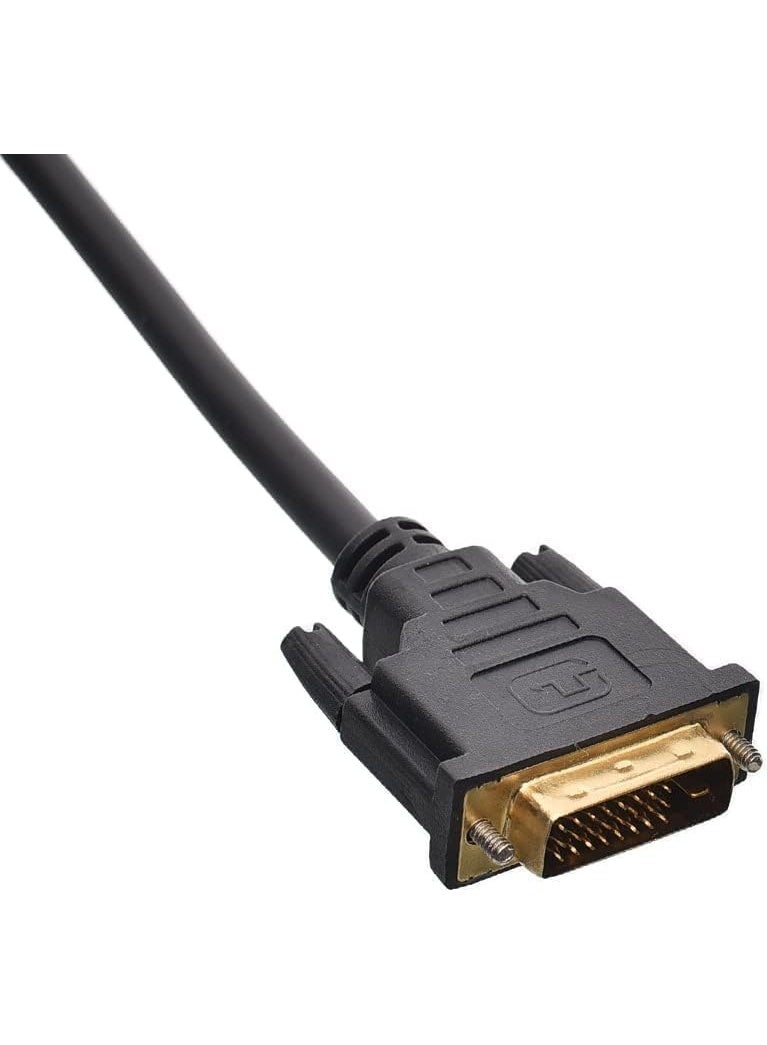 كابل محول HDMI إلى DVI، كابل شاشة DVI-D 24+1/HDMI ثنائي الاتجاه، موصل جهاز HDMI بشاشة DVI أو العكس، FHD / 1080P - Image 3