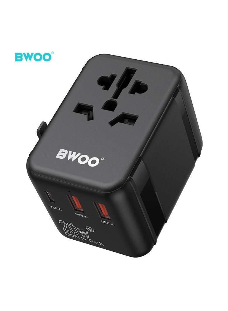 BWOO Gan Universal Travel Adapter Dc Pd 20W + Qc 18W - Image 1
