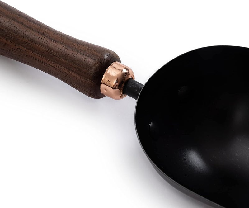 Barebones Garden Scoop - Ergonomic Stainless Steel Tool with Walnut Handle - Image 2