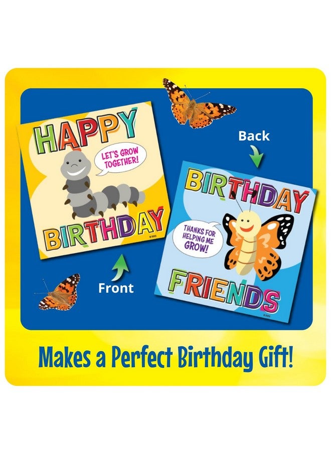 Insect Lore Birthday Butterfly Garden Butterfly Growing Kit With Live Caterpillars 5 Caterpillars Reusable Habitat Stem Butterfly Journal Birthday Card & More - Image 2