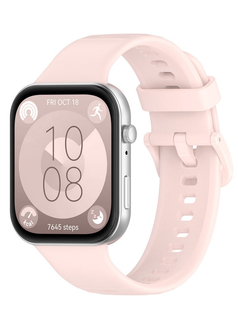 Sport Silicone Strap For Huawei Watch Fit 3 (2024) Bracelet Pink - Image 2