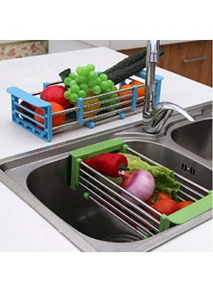 GTC GTC® Kitchen Drain Shelf Stainless Steel Kitchen Sink Shelf Rack Rectangle Drain Rack for Vegetable, Fruit Multi Color (ITN- 278-23)  - Image 2