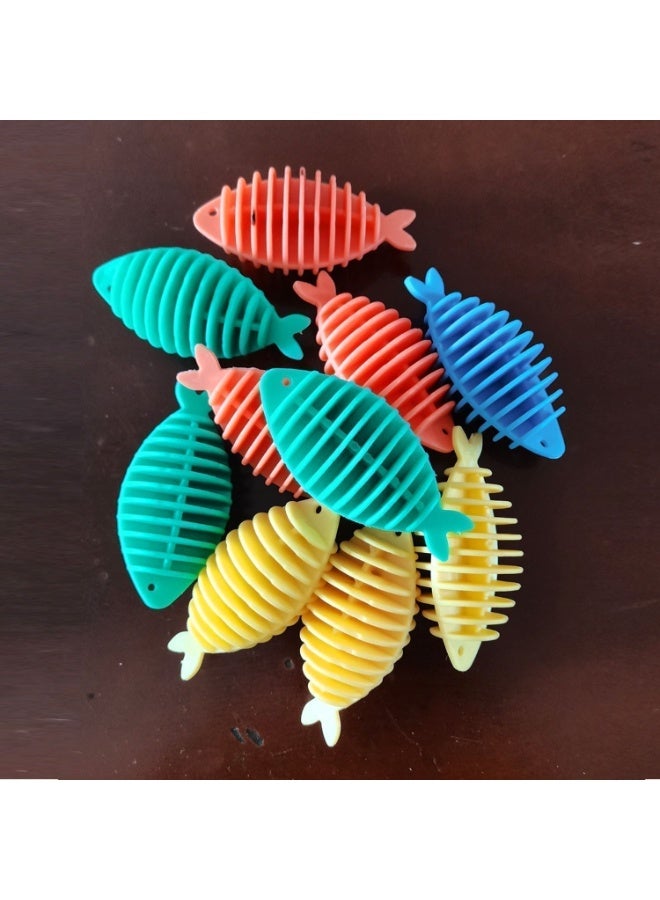 Fish-Shaped Anti-Tangle Laundry Balls Set of 20, Washing Machine Protector Balls - Image 4