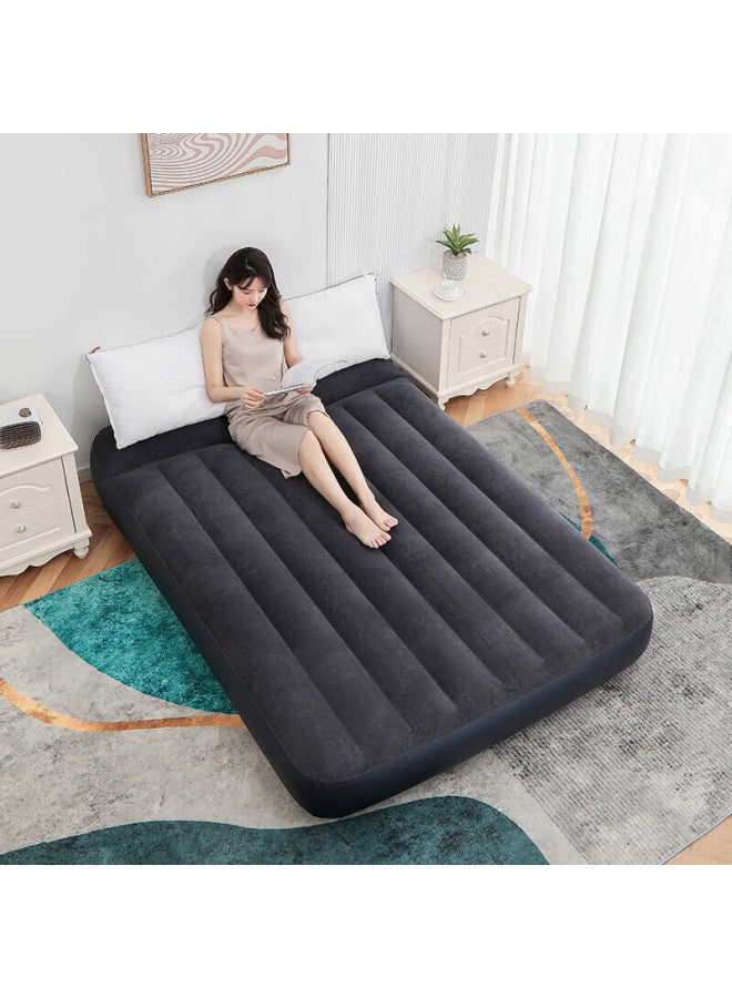Intex 64150 Double Large Inflatable Air Bed With Built-in Electric Pump, Pillow, Foldable Air Mattress For Car, Home, And Rv Use - Image 2